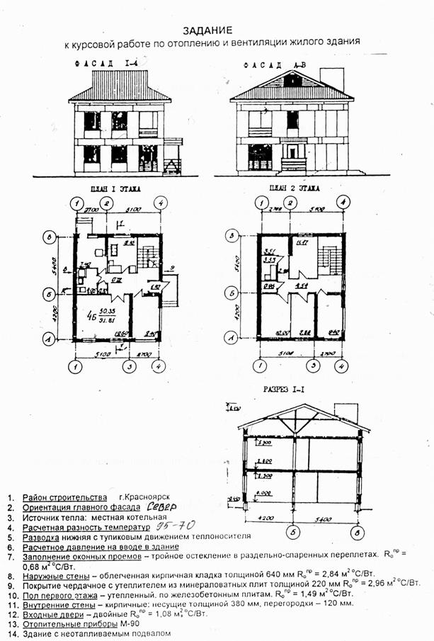 Курсовая работа: Проектирование системы отопления жилого здания
