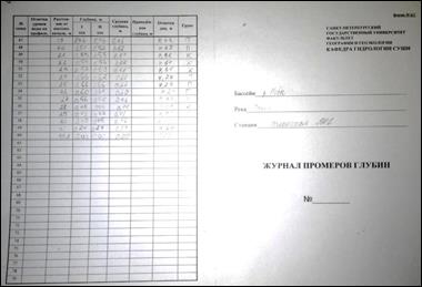 Журнал по гигрометрам образец